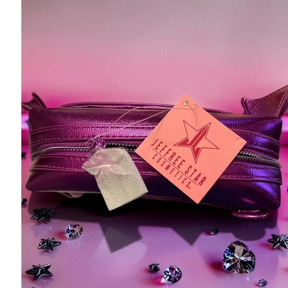 Jeffree Star Cosmetics - Metallic‎ Purple Bat Wing Makeup Bag - *NWT*